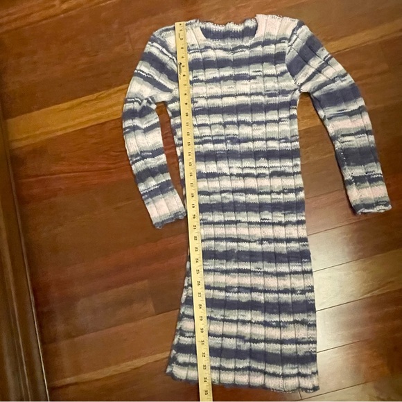 Striped Hand-Knit Sweater Dress - Picture 5 of 7
